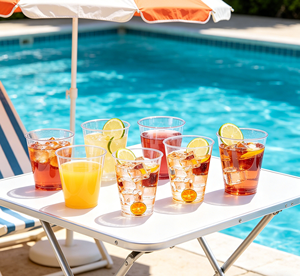 أكواب بلاستيكية شفافة متينة للاستخدام مرة واحدة، قابلة لإعادة التدوير، مناسبة للحفلات والبارات وحفلات الزفاف والمناسبات - Product Image 5