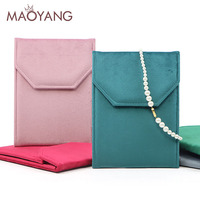 Boîte cadeau de luxe, sac de rangement pour bijoux, sac multifonctionnel pour boucles d'oreilles, bagues, pendentifs, sac de présentation de bijoux, pochette pliable pour collier