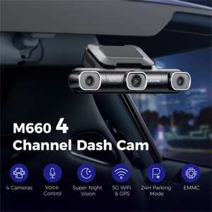 자동차 용 AZDOME M660-4CH 대시 캠 2K + 1080P + 1080P + 1080P 대시 캠 4 카메라 G 센서 Dashcam 24H 주차 모니터 자동차 용 DVR 카메라 - Product Image 3