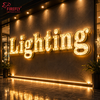 Enseigne LED personnalisée remplie de cristaux, lettres lumineuses en acier inoxydable, signalétique de luxe pour logo d'entreprise pour devanture de magasin