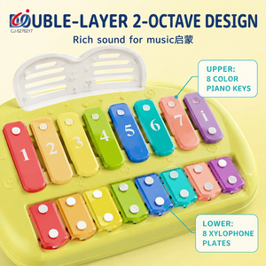 Jouets éducatifs pour enfants Chengji, jouets musicaux pour enfants, instrument de musique sensoriel, piano et <span class=keywords><strong>xylophone</strong></span> colorés de dessin animé - Product Image 3