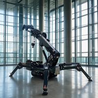 Guindaste Aranha RST L-705 de 4 Toneladas, Mini Guindaste Elétrico Hidráulico Telescópico sobre Esteiras para Projetos de Reforma Interna