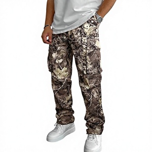 <span class=keywords><strong>Pantaloni</strong></span> Cargo da Uomo RoseSeek <span class=keywords><strong>con</strong></span> Coulisse in Vita, Stampa Camouflage All-Over, Stile Streetwear <span class=keywords><strong>con</strong></span> Tasche, 100% Poliestere - Product Image 1