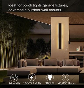 Idéal pour l'éclairage extérieur de villas privées, applique murale extérieure élégante de 36 pouces, 24W, lumière multi-CCT sélectionnable - Product Image 1