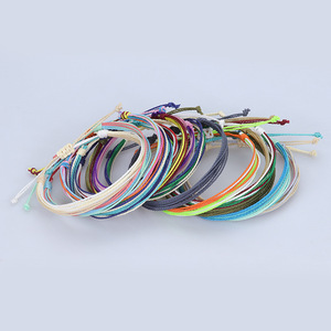Pulsera de Hilo Encerado Impermeable Resoul para Mujer <span class=keywords><strong>y</strong></span> Hombre, Pulsera Trenzada de Múltiples Hilos, Ajustable, Estilo Bohemio, Joyería de Playa, Regalo - Product Image 3