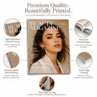 Brochure personnalisée en carton imprimé couleur, catalogue beauté, couverture brillante pour la promotion de marque et le marketing de détail