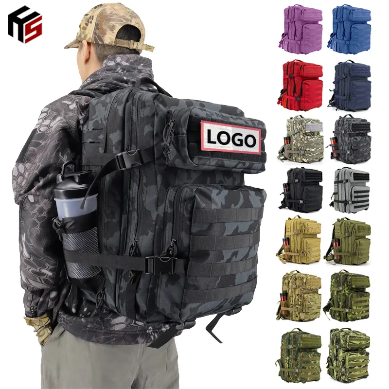 45L Fitness Sports Backpack Molle System Outdoor Travel Daily Rucksack Tactical Backpack