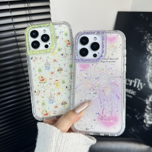Étui de téléphone portable antichoc avec motif mignon en paillettes époxy 360 Fashion Design pour POVA <span class=keywords><strong>7</strong></span> 4G - Product Image 4