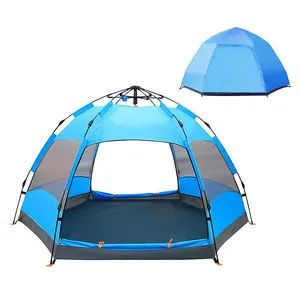 新着パーソナライズされたトレンディな高級ファミリールーフブルー全天候型キャンプテント
