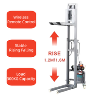 Montacargas Compacto con Diseño Desmontable, Elevación de 1.2M/1.6M, Capacidad de Carga de 300KG, Autocargable, Tipo Walk-Behind, Control Remoto Inalámbrico, Precio de Montacargas Chino