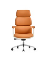Chaise de bureau en cuir moderne et durable, design ergonomique, chaise de bureau pivotante avec soutien lombaire réglable pour le bureau à domicile