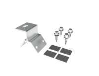 Accessoires solaires, kits de montage photovoltaïque sur toit, structure en alliage d'aluminium pour l'installation de panneaux solaires sur toit plat