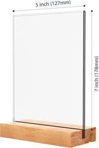 T-Hình A4 rắn gỗ hiển thị Hội Đồng Quản trị sồi gỗ văn phòng Thẻ bảng dấu hiệu Acrylic thường vụ giá Hội Đồng Quản trị hình lục giác hình dạng tường treo - Product Image 3