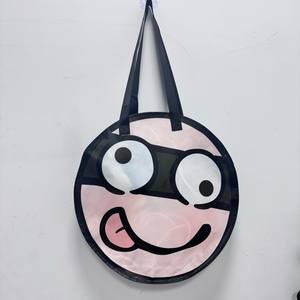 Sac de shopping circulaire en PP tissé laminé minimaliste tendance avec poignées renforcées pour un look urbain et des courses en ville - Product Image 5