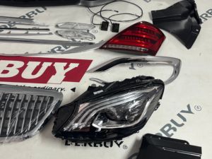 Kit <span class=keywords><strong>de</strong></span> carrocería <span class=keywords><strong>de</strong></span> modificación automática sin cortar para Merce des W221 a W222 May <span class=keywords><strong>Bach</strong></span> bodykit W222 MBH sin corte accesorios para automóviles - Product Image 4