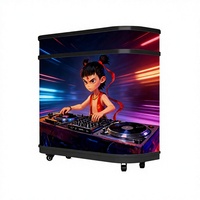 Console DJ moderne avec écran LED P1.8 P2, installation facile, table de console DJ pour boîte de nuit, bar, festival, événement, scène, vidéo, cabine DJ