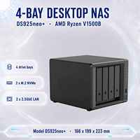 DS925neo+ NAS 4-Bay Tanpa Disk Ryzen V1500B DDR4 4GB Dual 2.5GbE Ekspansi Linux Windows Mac Hosting NFS