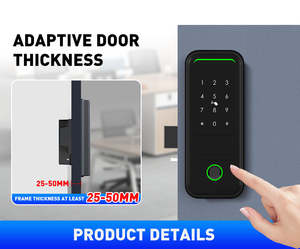 กุญแจล็อคประ<span class=keywords><strong>ต</strong></span>ูอัจฉริยะ<span class=keywords><strong>แบ</strong></span>บไร้กุญแจ ระบบไฟฟ้า สำหรับภายนอกอาคาร กันน้ำ รองรับลายนิ้วมือ ควบคุมผ่านแอป Tuya WiFi และ TTLock พร้อมรหัสผ่าน - Product Image 5