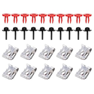 Kit de clips de protection anti-éclaboussures pour moteur Ford Jiechuang Auto Parts, vis autotaraudeuses Torx T30, attaches en plastique et acier W702413 S307 - Product Image 2