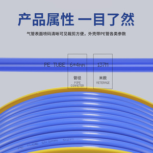 Tuyau d'air comprimé flexible Sayu Pneumatic Pe 8x5mm pour compresseur d'air, résistant à la corrosion - Product Image 2