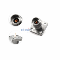 Conector Coaxial de Alta Frecuencia de 2.92 mm, Conector de Panel de 40G con Brida de Cuatro Orificios para Montaje Pasante
