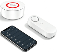 Kit détecteur d'eau avec alarme et concentrateur (1 unité), alerte fuite et goutte à goutte, compatible connexion Wi-Fi (ne prend pas en charge le Wi-Fi 5G)