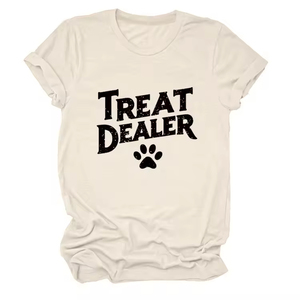 Camiseta de manga corta para mujer, cómoda, informal, versátil, con cuello redondo, muy vendida. - Product Image 2