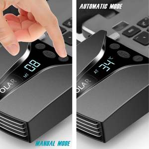 Ventilateur de refroidissement pour ordinateur portable Opolar, 13 vitesses de ventilation, 2600-5000 tr/min, double USB, refroidissement par air, aluminium et plastique - Product Image 4