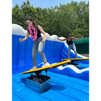 Meilleur prix divertissement en plein air simulateur de surf gonflable individuel enfants surf machine d'équitation pour deux joueurs vague surfeur