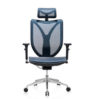 Chaise de bureau moderne réglable en maille, avec appui-tête,