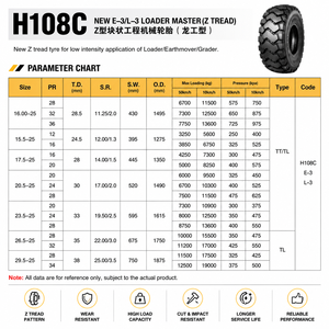 Nouveau pneu HongHua 16.00-25 H108C E3/L3 OTR haute performance diagonale pour engins de terrassement, carrière, travaux de construction lourds et routes, garantie 3 ans - Product Image 3