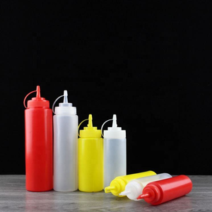 Food grade PP squeeze bottles Cylinder shape plastic bottles Screw cap kitchen bottles Plastic bottles for kitchen use - Product Image 1