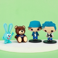 Cadeaux promotionnels en PVC personnalisés, dessins animés créatifs, porte-clés mignons avec logo d'entreprise, figurines en boîte mystère, en provenance de Chine