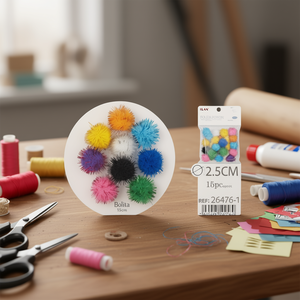 ILAN Bolita Pompon 2.5Cm Colori Misti per Decorazioni Artigianali - Product Image 3