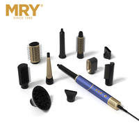 MRY Brosse à air chaud pliable 6 en 1 à séchage rapide 110000 tr/min Sèche-cheveux électrique Boucleur électrique Multi-styler Brosse sèche-cheveux