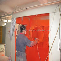 Ligne de peinture en poudre automatique JINHAI pour jantes de voiture, multi-tension (110V/220V/380V), capacité et dimensions personnalisables