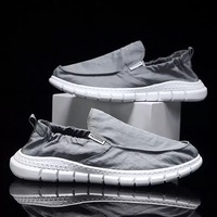 Chaussures en toile tendance pour hommes, légères, à semelle épaisse, antidérapantes, pour les déplacements décontractés et la marche