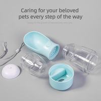 Gourde portable et étanche pour animaux de compagnie avec distributeur d'eau et de nourriture 3-en-1 pour chiens et chats