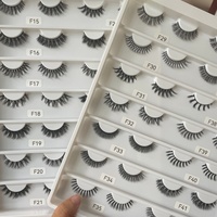 Faux cils en vison synthétique faits à la main, effet 3D volumineux, style œil de chat, 25 mm, pour femmes, usage quotidien