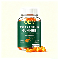Complément Antioxydant Marque Blanche OEM pour la Santé de la Peau, Soutien Oculaire, Renforcement Immunitaire – Gommes d'Astaxanthine 12mg Formule Végétalienne