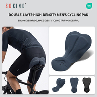 Shorts de cyclisme rembourrés Sokind haute performance pour hommes adultes, antibactériens, en chamois écologique, respirants, séchage rapide, Spandex/Nylon