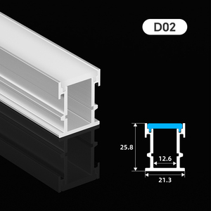 D02 25.8*22mm LED alüminyum kanal sinema bağlantı tablası aydınlatma lambası ve açık bağlantı tablası aydınlatma lambası s LED şerit alüminyum profil için monte