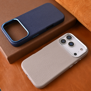 เคสโทรศัพท์กันน้ำลายลิ้นจี่หนัง PU สีพื้นแท้ ป้องกันรอยนิ้วมือ สำหรับ iPhone 17 Pro Max air - Product Image 2