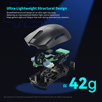 Ratón programable ultraligero de 38g, doble 8K HZ, Sem Fio, 2,4G, BT, con cable, modos triples, PAW3950, ratón para juegos de 30000DPI para PC y portátil