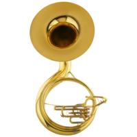 Sousaphone en laque dorée de haute qualité, clé BB, pour fanfare/bande de jazz, instrument tuba basse à corps en laiton, prix d'usine