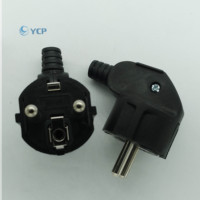 EU Europäische 2-Pin AC-Steckdose CE Wiederanschließbarer Stecker Männliche Steckdosen Adapter Verlängerungskabel Verbinder 16A 4000W