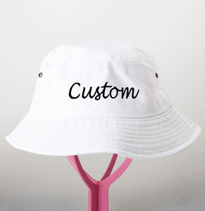 Chapeaux Bob de Haute Qualité Protection Solaire Logo Brodé Personnalisé Tissu Coton Casquettes de Pêcheur d'Été à Large Bord Réversibles - Product Image 1