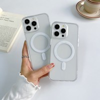 Coque de téléphone magnétique transparente anti-rayures et anti-jaunissement pour iPhone 18 17 16 Pro Max avec chargement sans fil