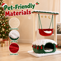 Arbre à chat multi-niveaux personnalisable avec poteau en sisal, lit suspendu, grotte et cachette – Logo OEM/ODM disponible
