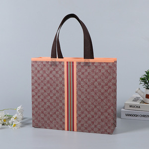 Justop ถุงผ้าปิดไหล่แบบลามิเนตสีดำใช้ซ้ำได้เป็นมิตรต่อสิ่งแวดล้อม - Product Image 2